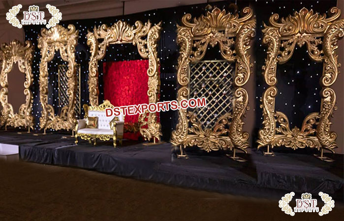 Royal Wedding Stage Golden Back-frames
