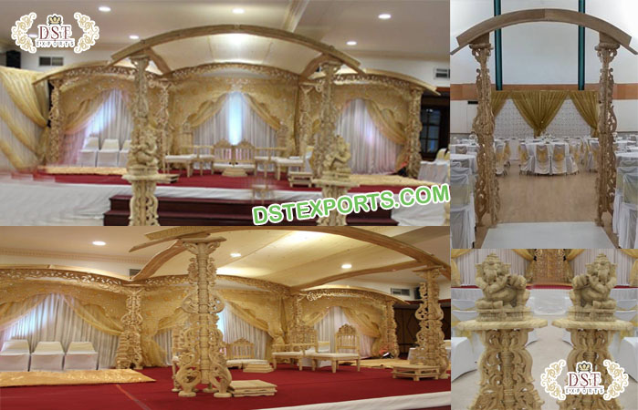 Stunning Wedding Wooden Handicraft Mandap