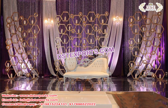 Unique Designed Wedding Candle Wall Backdrop