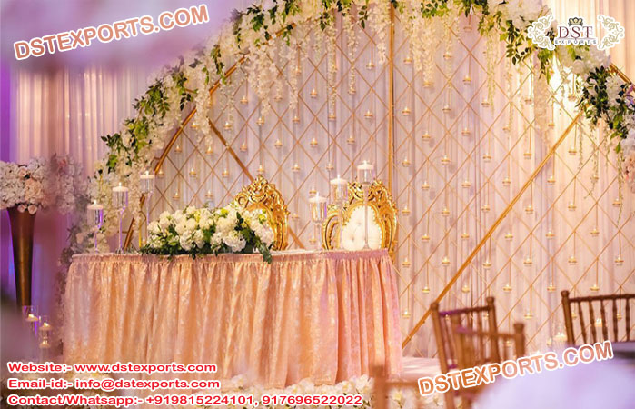Stylish Wedding Half-moon Candle Wall Decoration
