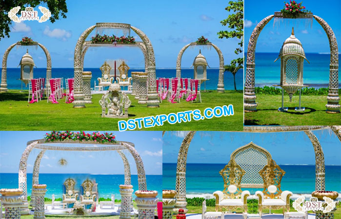 Gorgeous Wedding Elephant Tusk Mandap Miami