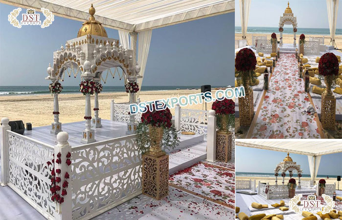 Outdoor Punjabi Wedding Mandap/Palki Sahib