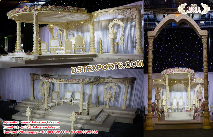 Exclusive Wedding Wooden Look FRP Mandap