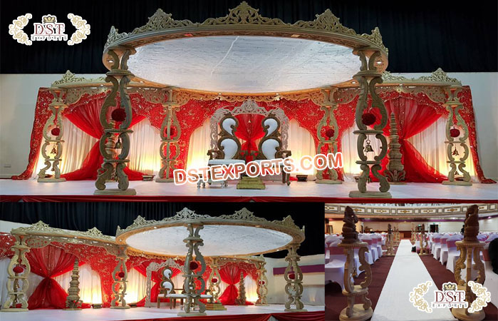 Special Gujrati Wedding Wooden Mandap UK