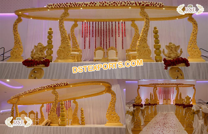 Hindu Wedding Wooden Peacock Mandap UK