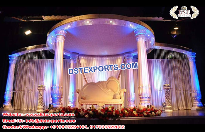 Gorgeous Wedding Lotus Pillar Mandap