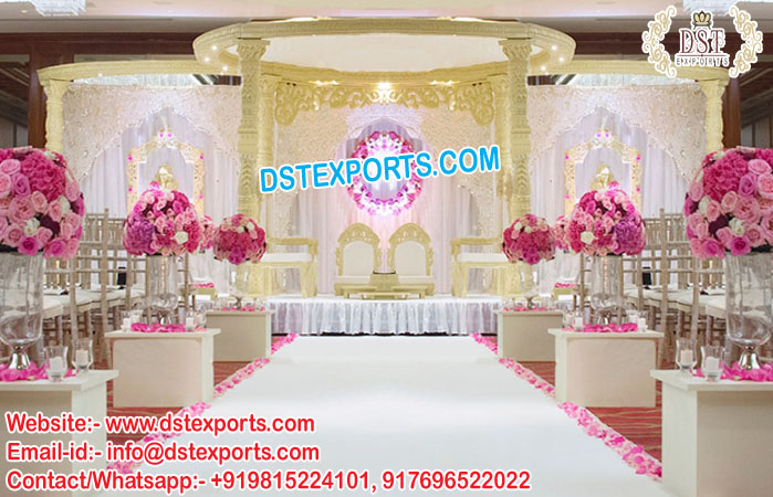 Glamorous Indian Wedding Wooden Sultan Mandap