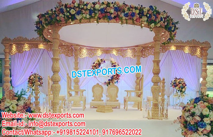 Wooden Handicraft Hindu Wedding Mandap