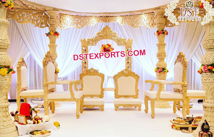 Gujarati Wedding Wooden Mandap Chairs UK