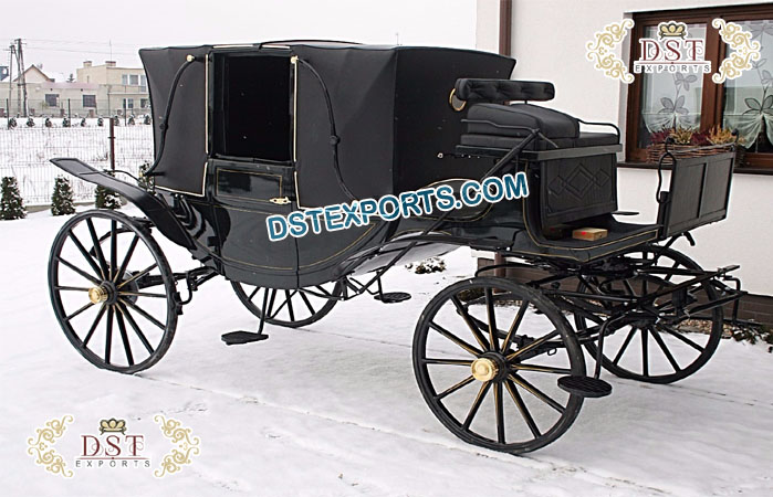 Masterpiece Black Barouche-Landau Carriage