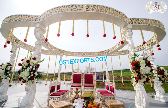 Modern Wedding Fiber Peacock Mandap Germany