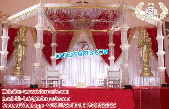 Luxury Wedding Metal Crystal Mandap UK