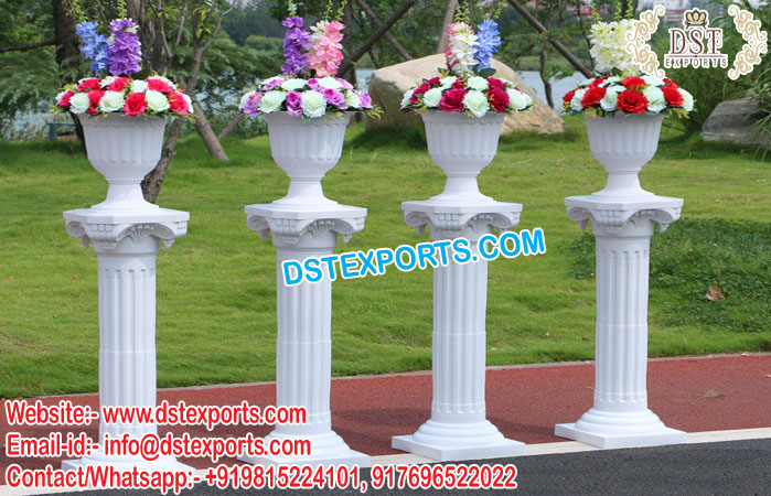 Roman Style FRP Pillars & Flower Pot