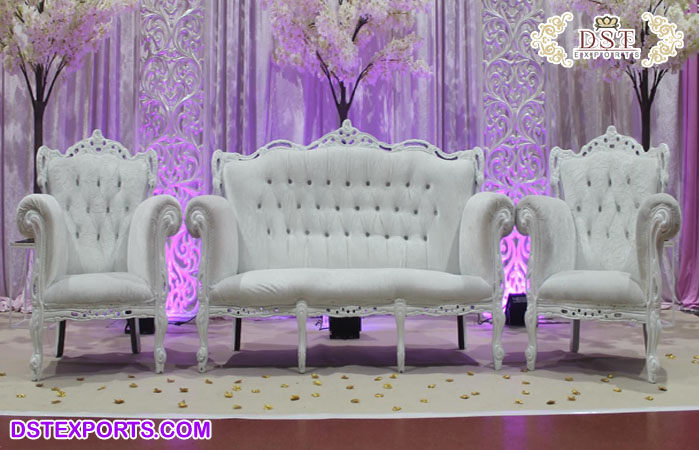 Wedding Party Decor White Sofa Loveseat