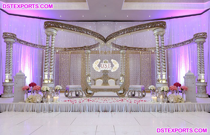 Maharani White Wedding Mandap Sydney