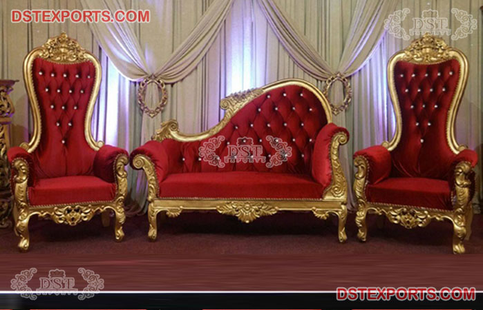 Asian Wedding Luxury Loveseat & Throne Chairs