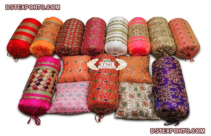 Embroidered Cushion Covers for Mehndi Stage