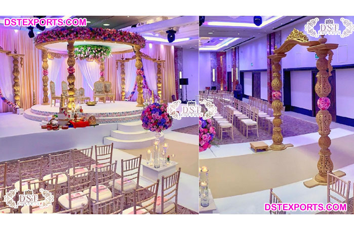 Wedding Hand Made Carved Wooden Mandap