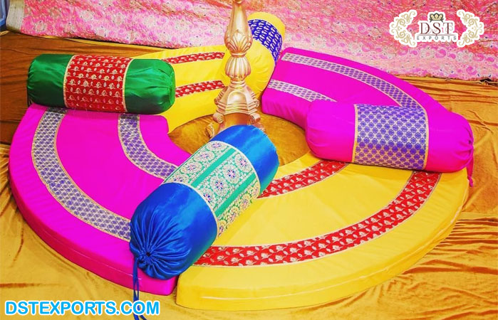 Beautiful Mehndi Seating Floor Mattress & Cushion