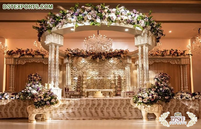 Luxury Indian Wedding White Palace Mandap