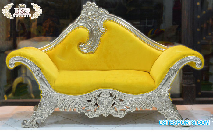 Buy Wedding Silver Trimming Loveseat Sofa