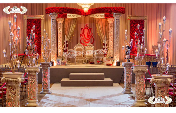 Gorgeous Rose Mandap for Hindu Wedding Decor