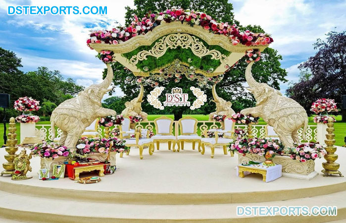 GorgeousElephant Mandap for OutdoorWedding