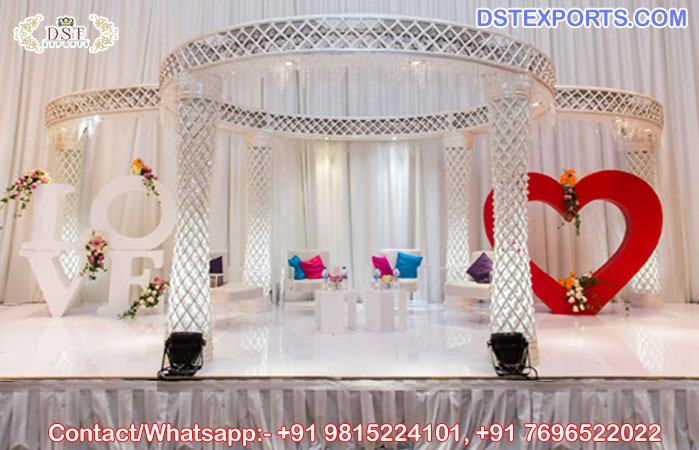 Crystal Wedding Mandap in Western Style