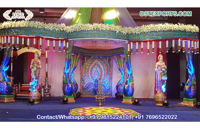 Traditional Telugu Wedding Peacock Mandapam