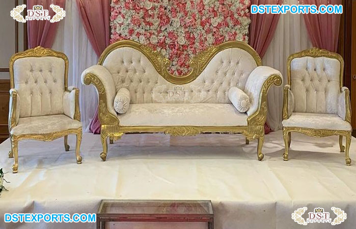 Stylish Throne Chair Sofa Set For Bride Groom