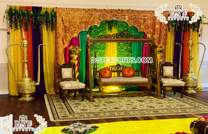 Indian Wedding Sangeet Ceremony Swing Set