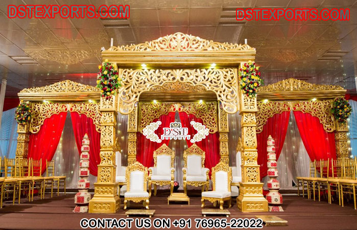 Golden Jodha Akbar Wedding Mandap Set