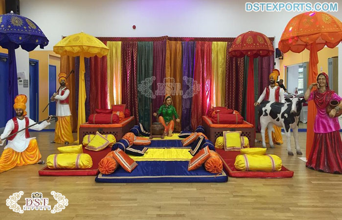 Punjabi Pre-Wedding Event Decoration Props