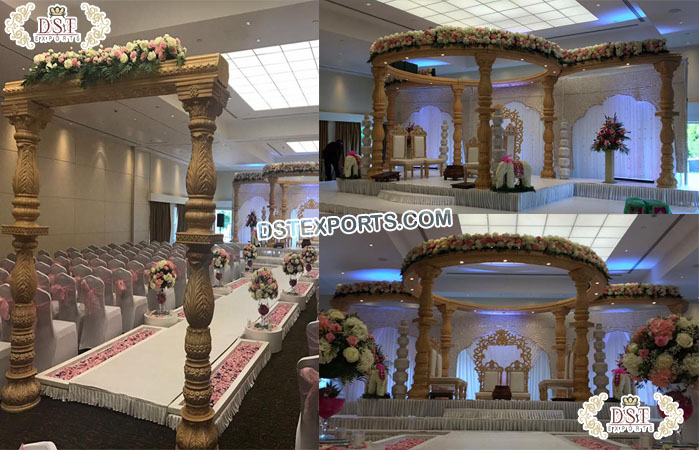 Royal Wedding Wooden Maharaja Mandap UK