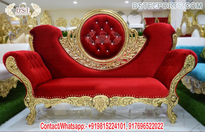 Indian Wedding Reception Stage Diamond Couch