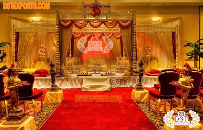 Traditional Hindu Wedding Sankheda Mandap Setup