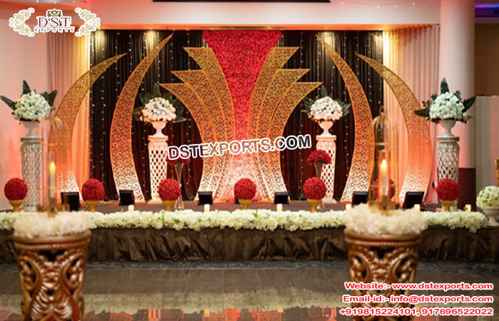 Wedding Stage Backdrop Moon Arches Decor