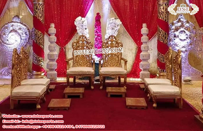 Gujarati Wedding Latest Vidhi Chairs Set