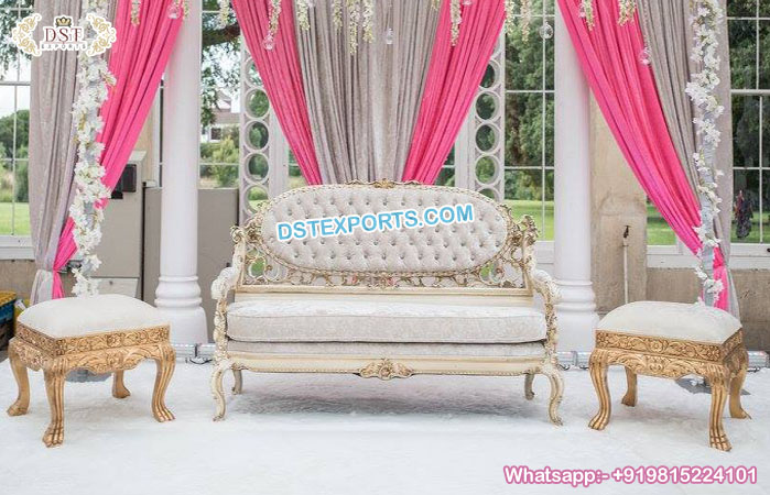 Outdoor Wedding Stage Sofa with Stools