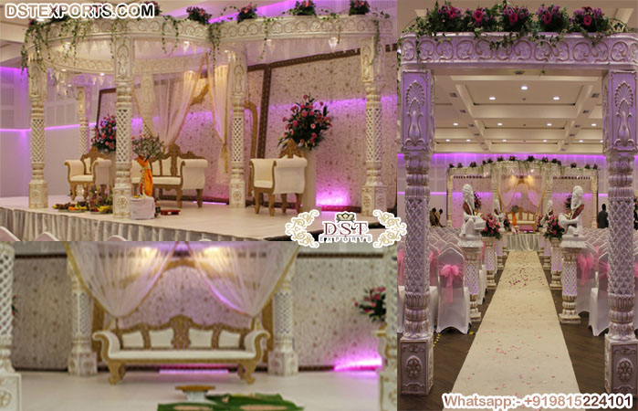 Luxury White Maharani Wedding Mandap UK
