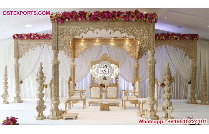 Luxurious Wedding Floral Queen Mandap USA