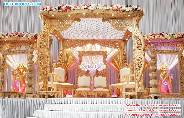 MaharajaWedding Wooden Mandap Decoration