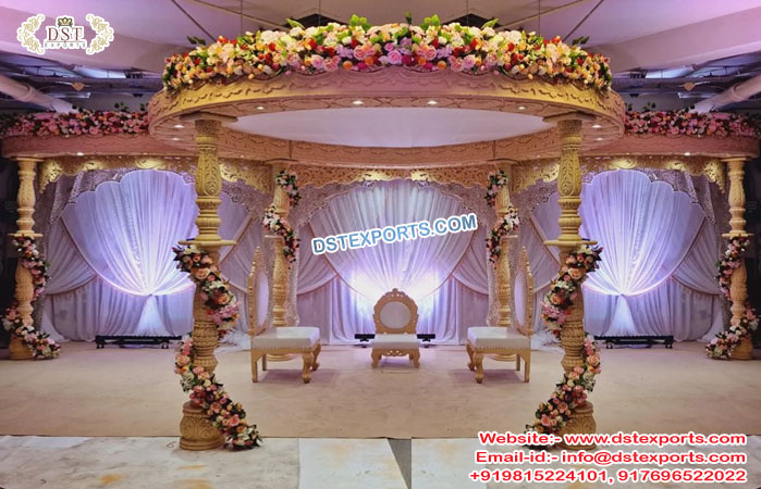 Anaya Wooden Mandap for Indian Weddings