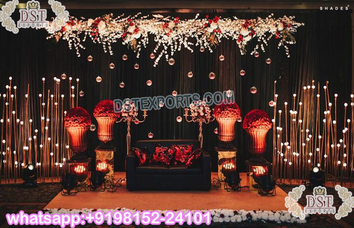 Romantic Wedding Reception Stage  Candelabra Stand