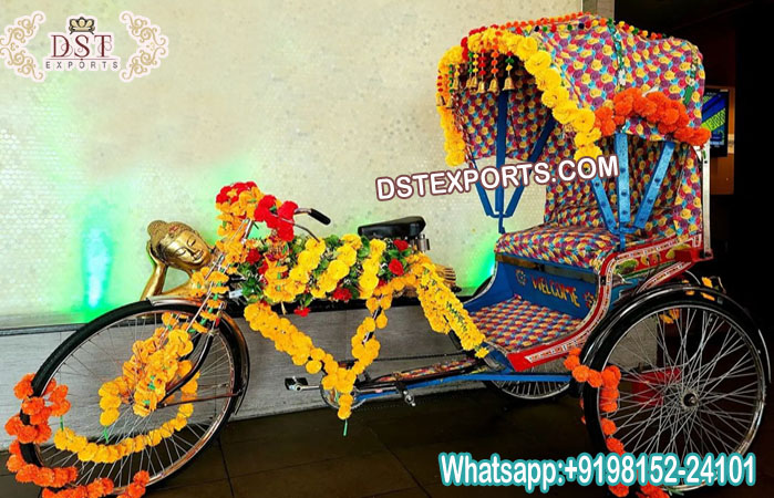 Fantastic Bride Groom Entry Decorated Rickshaw
