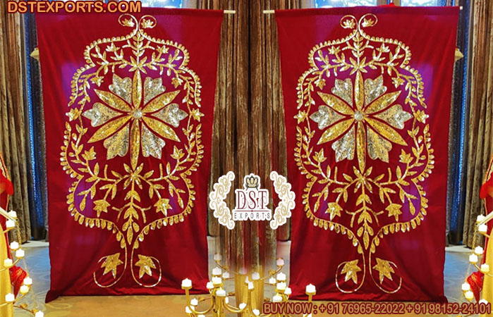 Indian Wedding Sangeet Night Backdrop Curtain