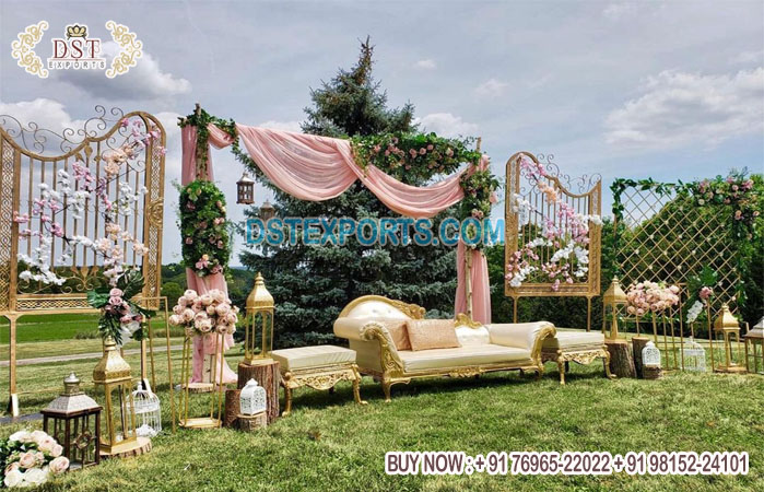 Outdoor Indian Wedding  Nikah Stage Decoration