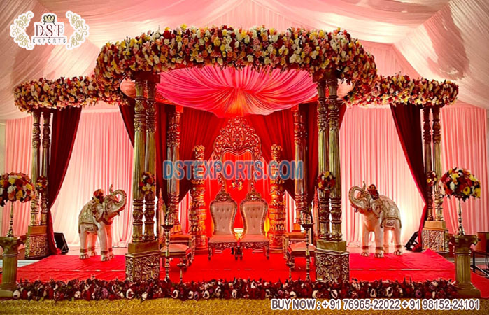 Marvelous Indian Marriage Double Pole Mandap