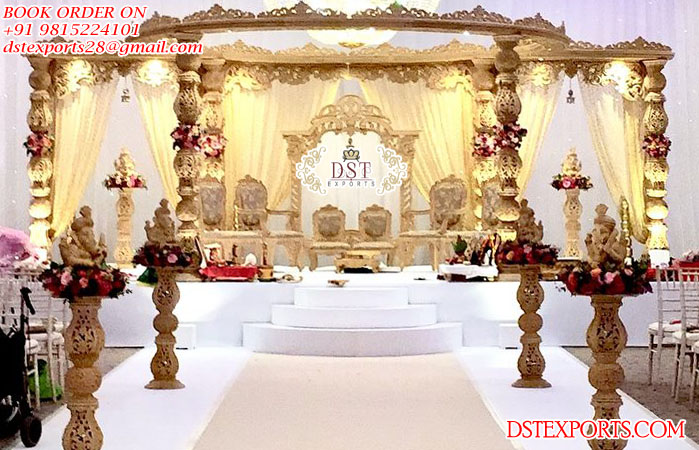 Hindu Wedding Wooden Look FRP Anmol Mandap