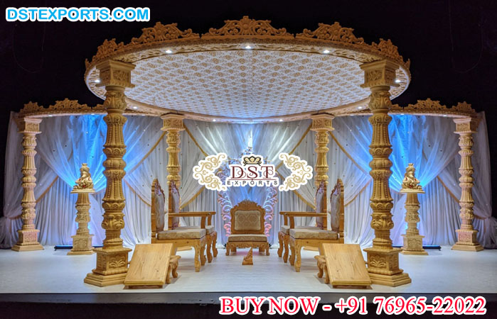 Gujarati Wedding Avni Mandap with Crown